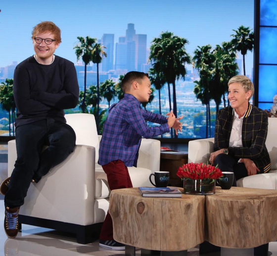 Ed Sheeran, Ellen DeGeneres Ed Sheeran, Ellen DeGeneres